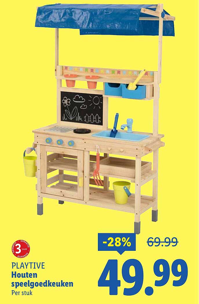 Houten speelgoedkeuken