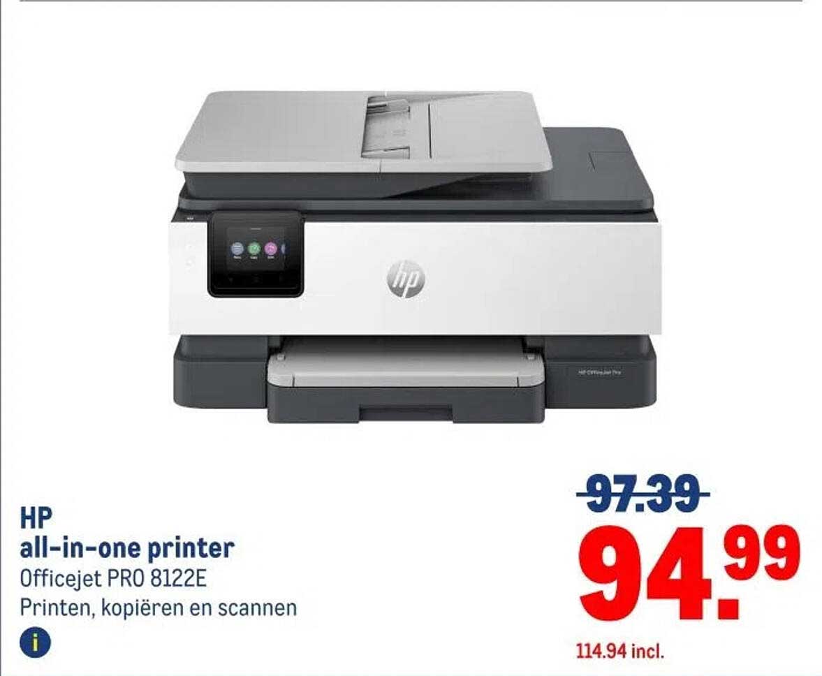 HP all-in-one printer Officejet PRO 8122E