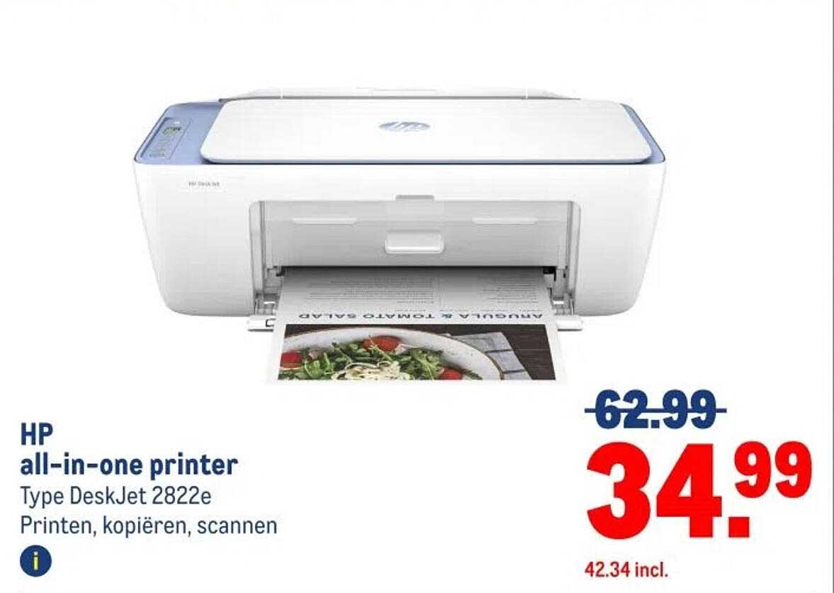 HP all-in-one printer Type DeskJet 2822e