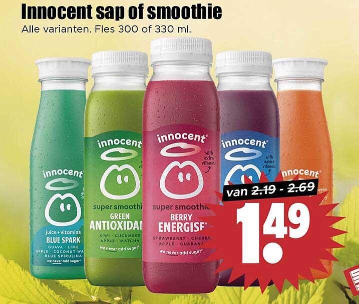 Innocent sap of smoothie