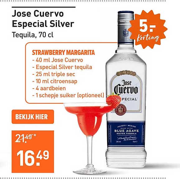 Jose Cuervo Especial Silver Tequila, 70 cl