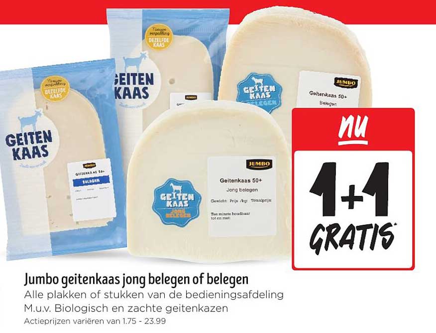 Jumbo geitenkaas jong belegen of belegen