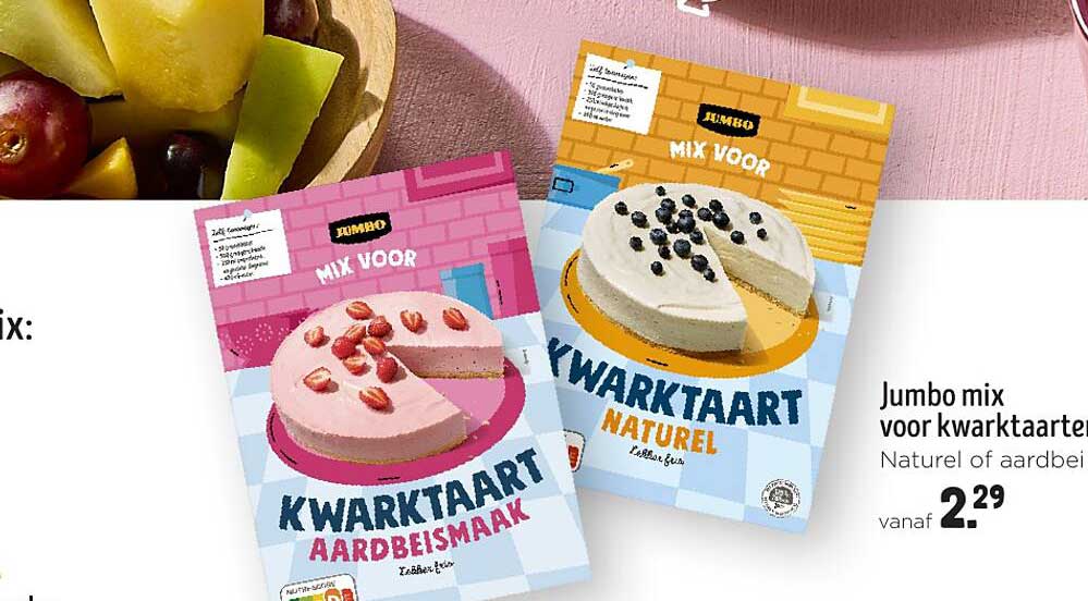 Jumbo mix voor kwarktaarten - Natuur of aardbei