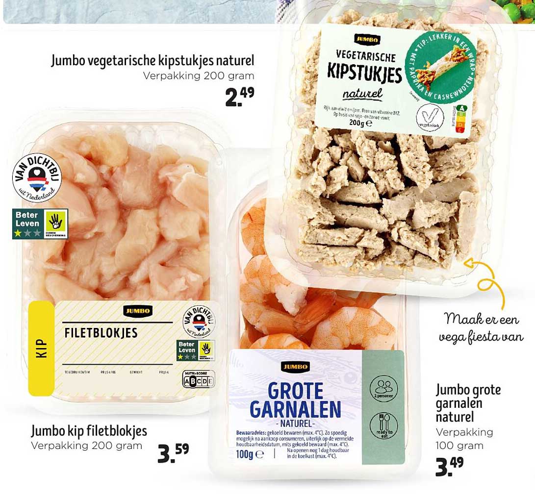 Jumbo vegetarische kipstukjes naturel
