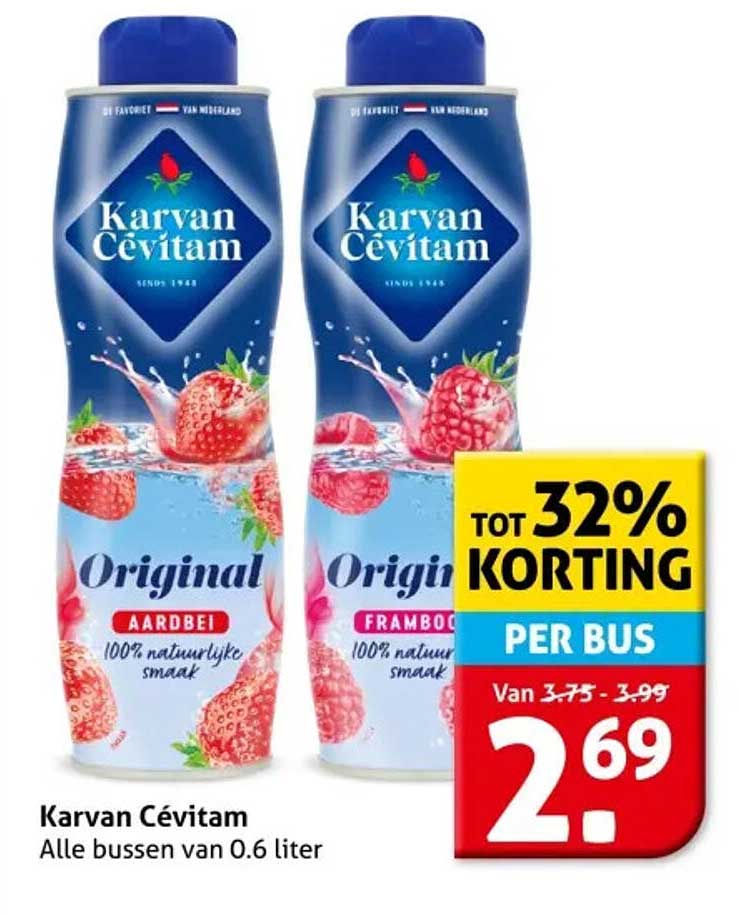 Karvan Cévitam Original - Aardbei & Framboos 0.6L