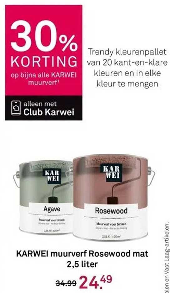KARWEI muurverf Rosewood mat 2,5 liter