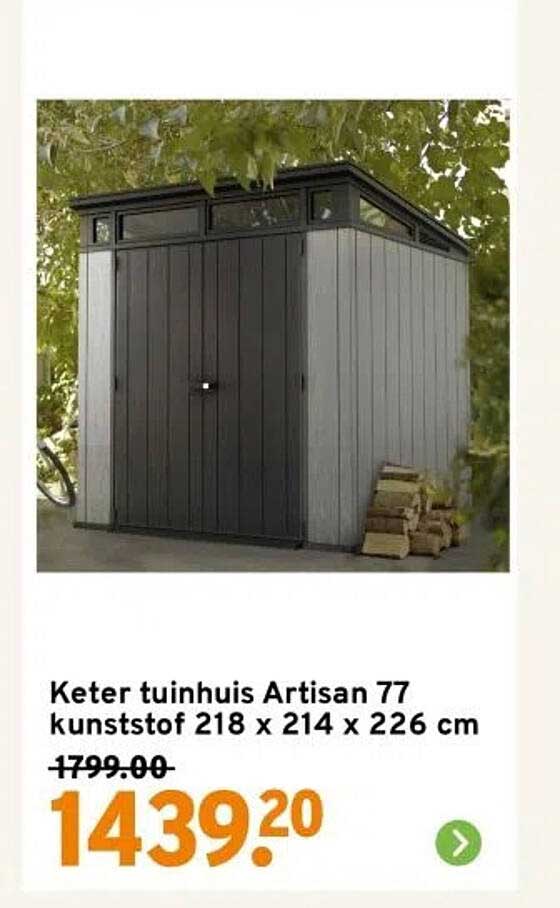 Keter tuinhuis Artisan 77 kunststof 218 x 214 x 226 cm