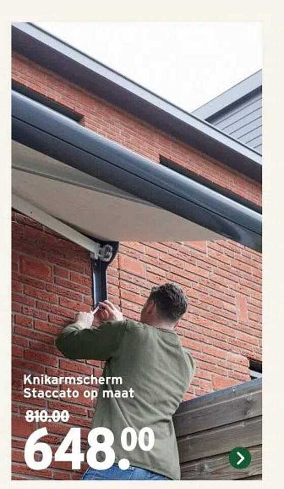 Knikarmscherm Staccato op maat