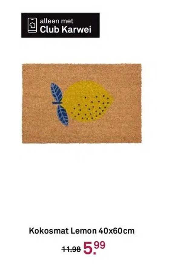 Kokosmat Lemon 40x60cm