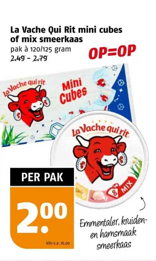 La Vache Qui Rit mini cubes of mix smeerkaas