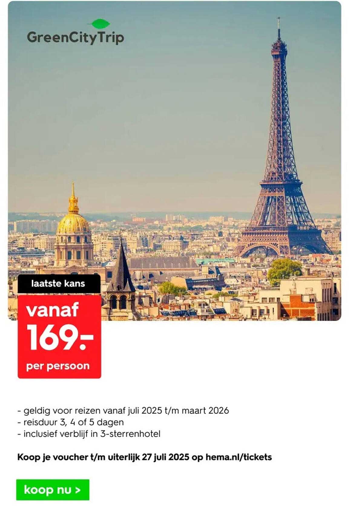 laatste kans vanaf 169,- per persoon