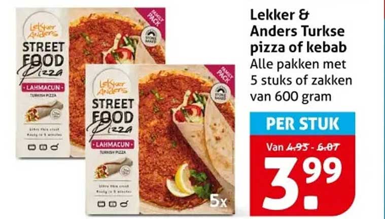 Lekker & Anders Turkse pizza of kebab