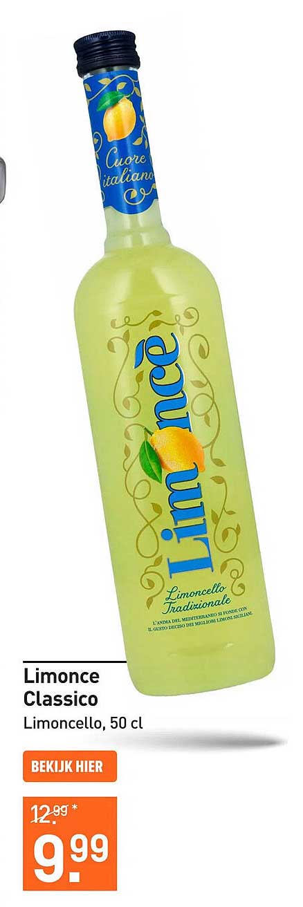Limonce Classico Limoncello, 50 cl