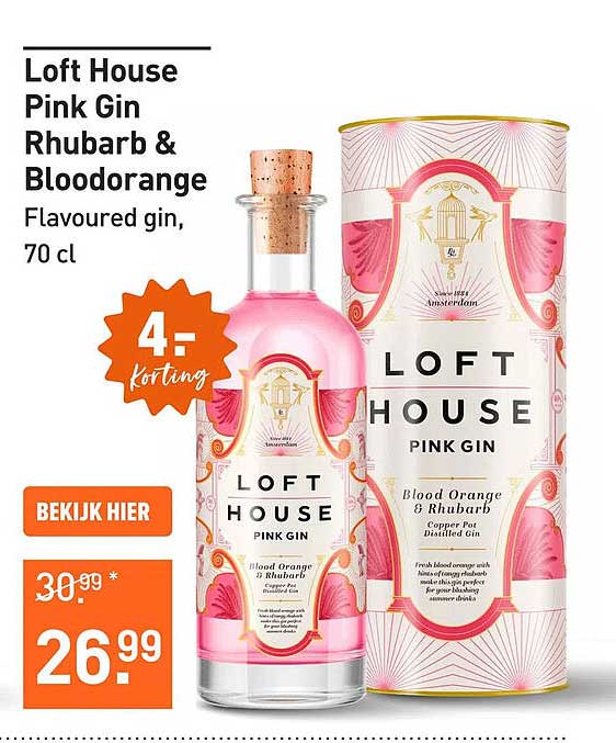 Loft House Pink Gin Rhubarb & Bloodorange