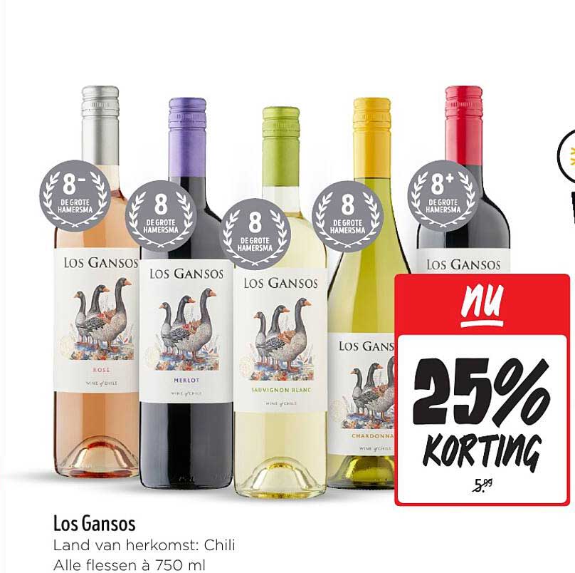 Los Gansos wijn - 25% korting