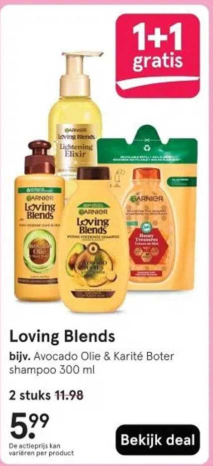 Loving Blends bijv. Avocado Olie & Karité Boter shampoo 300 ml