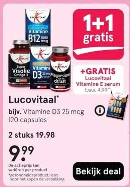 Lucovitaal Vitamine D3 25 mcg 120 capsules