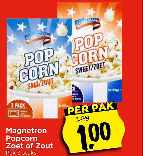 Magnetron Popcorn Zoet of Zout
