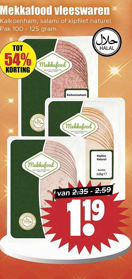 Makkelijke Makkers: Kalkoenham, Salami of Kipfilet Natuur
