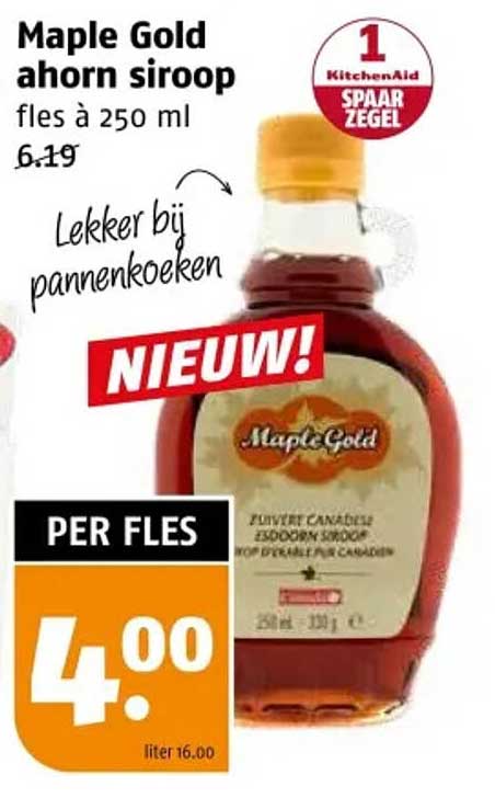 Maple Gold ahorn siroop fles à 250 ml