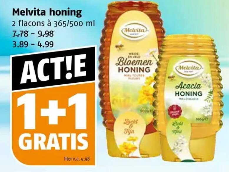 Melvita honing 1+1 GRATIS