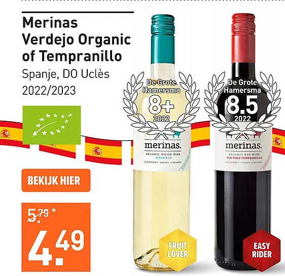 Merinas Verdejo Organic of Tempranillo
