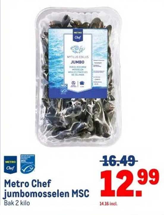 Metro Chef jumbomosselen MSC