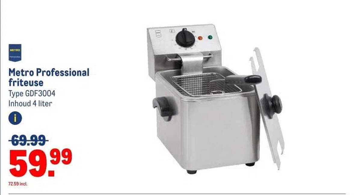 Metro Professional friteuse Type GDF3004 Inhoud 4 liter