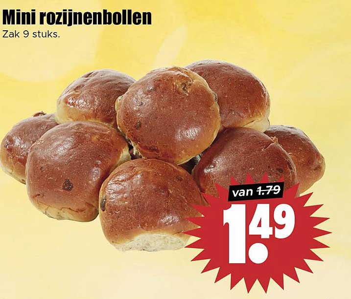 Mini rozijnenbollen