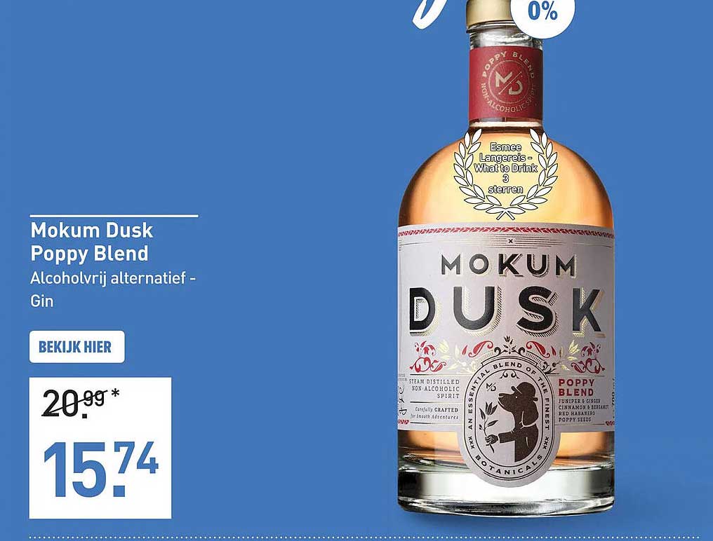 Mokum Dusk Poppy Blend - Alcoholvrij alternatief - Gin