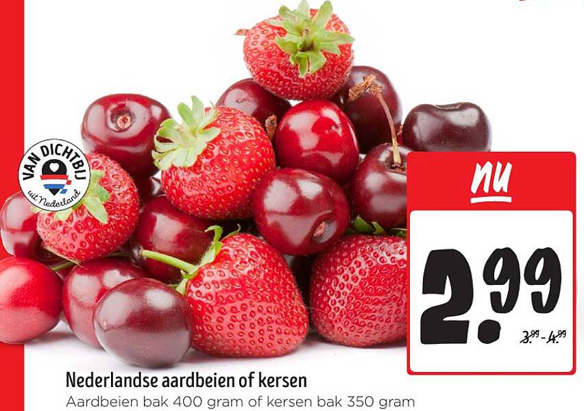 Nederlandse aardbeien of kersen