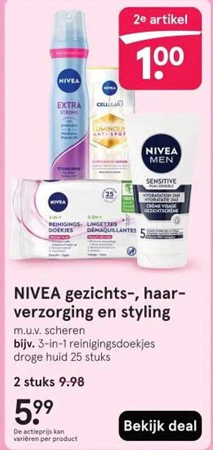 NIVEA gezichts-, haarverzorging en styling