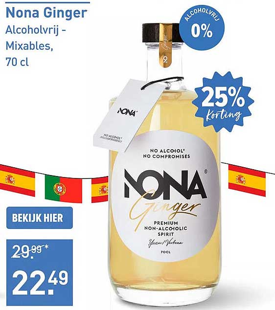 Nona Ginger Alcoholvrij - Mixables, 70 cl
