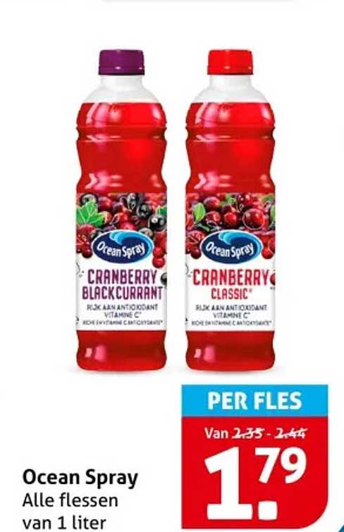 Ocean Spray - Alle flessen van 1 liter