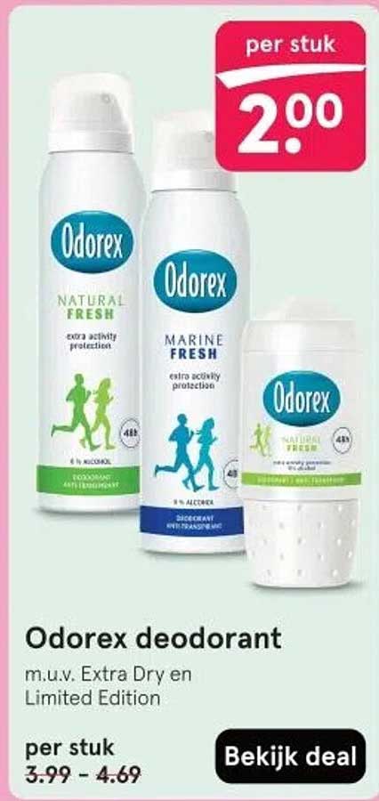 Odorex deodorant m.u.v. Extra Dry en Limited Edition