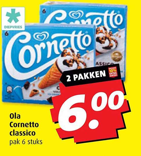 Ola Cornetto classico pak 6 stuks