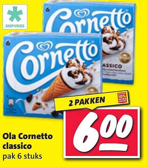 Ola Cornetto classico pak 6 stuks