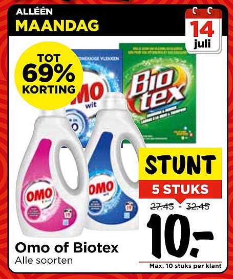 Omo of Biotex Alle soorten
