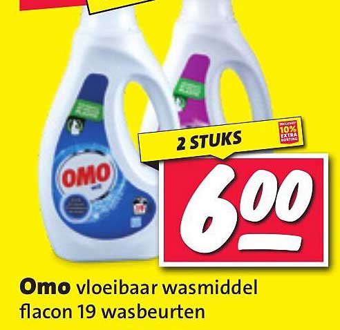 Omo vloeibaar wasmiddel flacon 19 wasbeurten