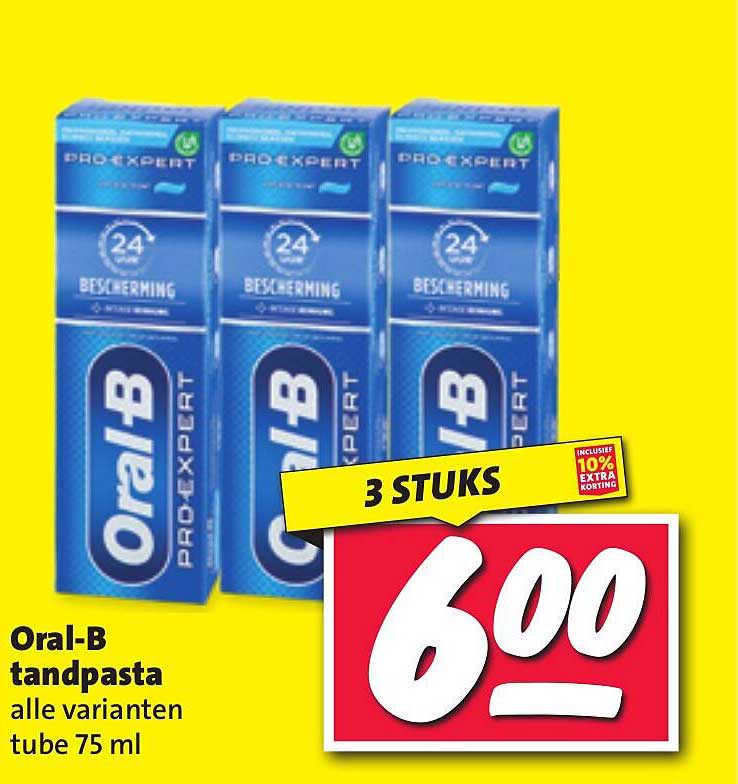 Oral-B tandpasta alle varianten tube 75 ml