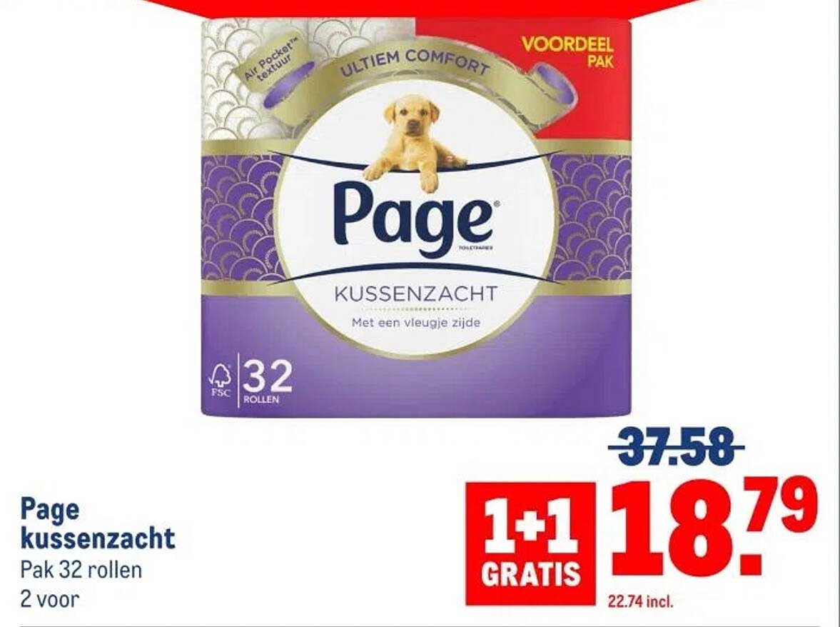 Page kussen zacht Pak 32 rollen 2 voor
