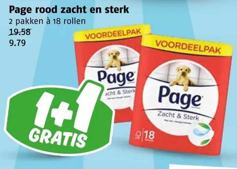 Page rood zacht en sterk 2 pakketten à 18 rollen