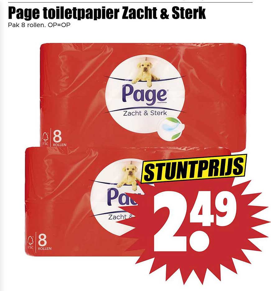 Page toiletpapier Zacht & Sterk