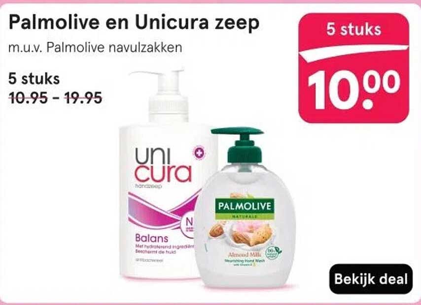 Palmolive en Unicura zeep