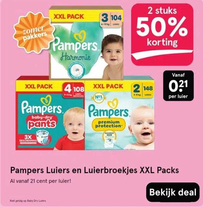 Pampers Luiers en Luierbroekjes XXL Packs