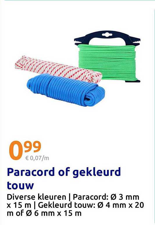 Paracord of gekleurd touw