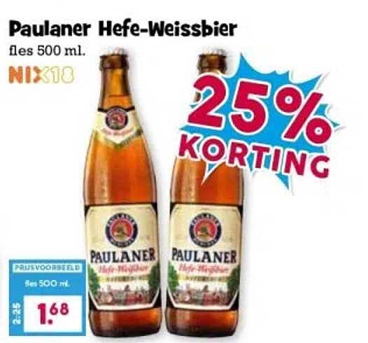 Paulaner Hefe-Weissbier fles 500 ml.