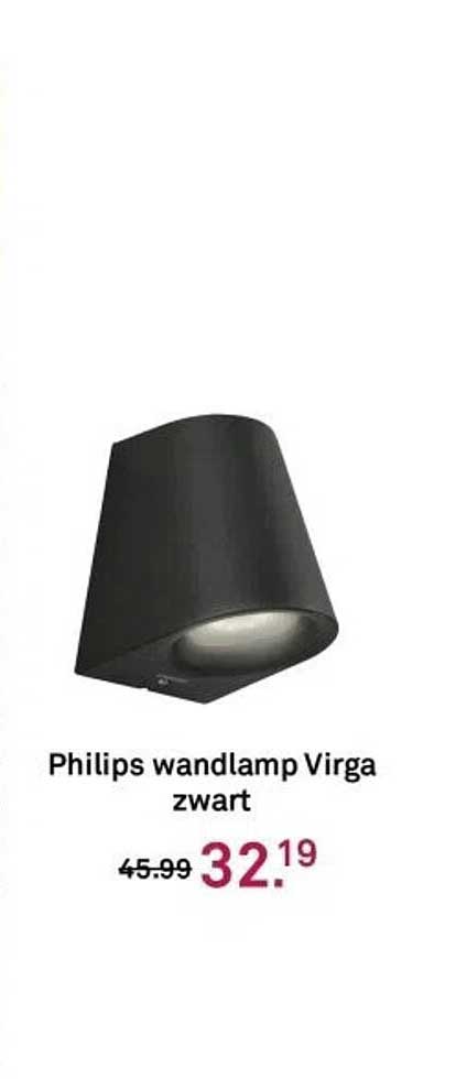 Philips wandlamp Virga zwart