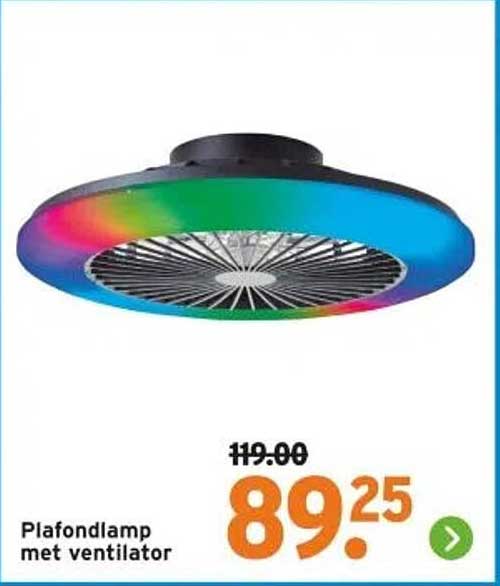 Plafondlamp met ventilator