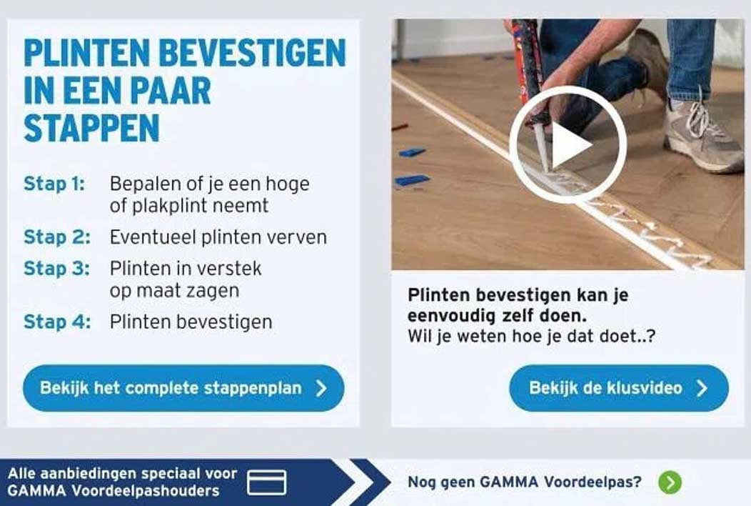 Plinten bevestigen in een paar stappen